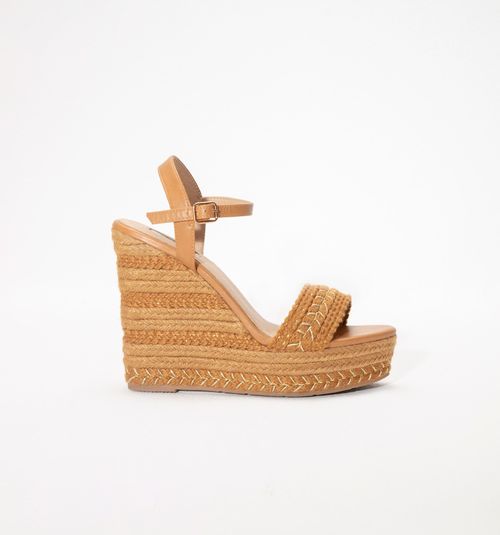 WOMEN'S LUREX JUTE WEDGE SANDAL