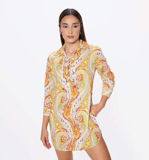 WOMEN'S 3/4 SLEEVE SHORT DRESS