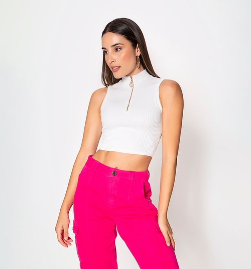 WOMEN'S SLEEVELESS CROP TOP