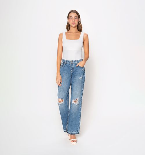 WOMEN'S HIGH RISE STRAIGHT JEAN