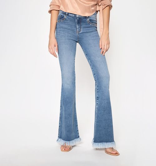 WOMEN'S MID RISE BELL BOTTOM JEAN