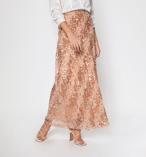 High-Rise Fitted Long Skirt With Sequins