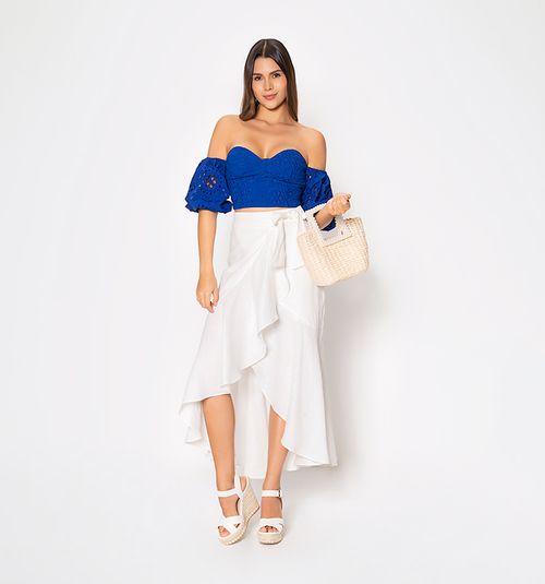 Off-Shoulder 3/4 Sleeve Blouse