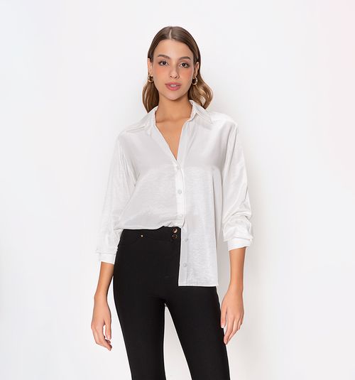 Long Sleeve Shirt Blouse with Wide Cuff