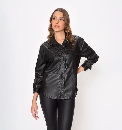 Long Sleeve Shirt Blouse with Pocket and Flap