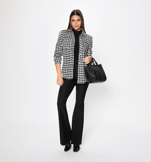 Houndstooth overshirt with sparkles