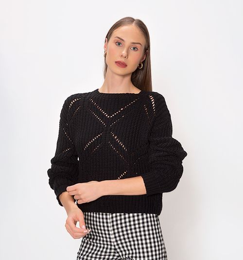 Diamond Knit Crop Sweater