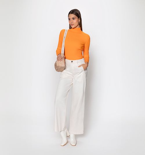 Turtleneck sweater with hexagon print