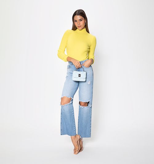 Turtleneck sweater with hexagon print