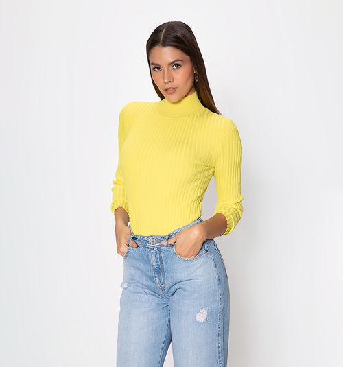 Turtleneck sweater with hexagon print