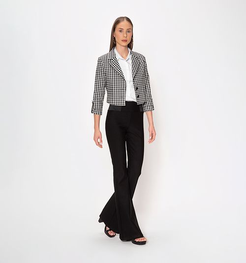 Short Plaid Blazer
