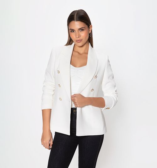 Pique fabric blazer