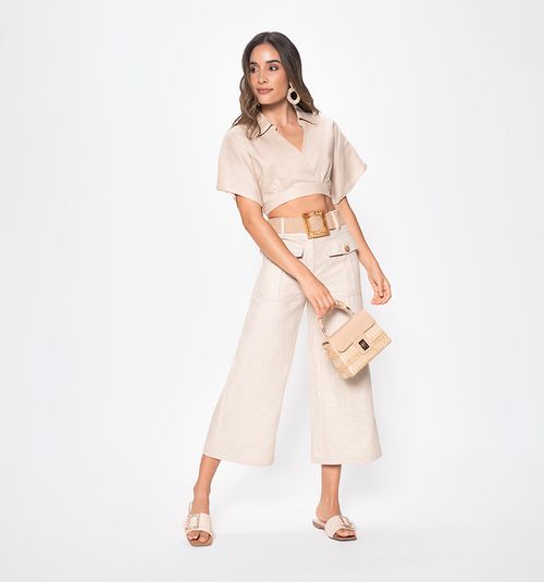 HIGH WAIST CULOTTE WITH BELT