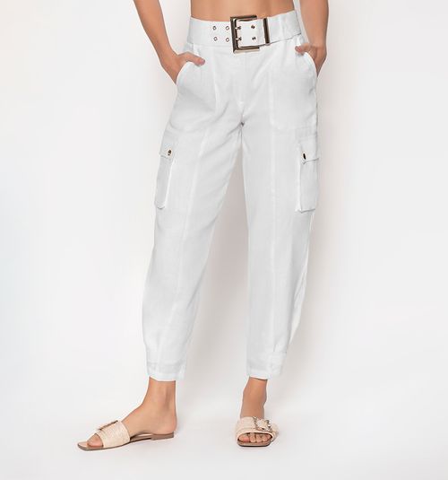 CARGO STYLE PANTS WITH DETAIL AT HEM