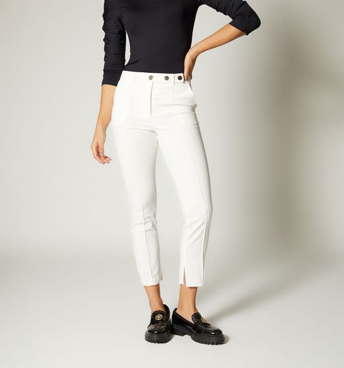 CHINO STYLE PANTS WITH SLIT AT THE HEM