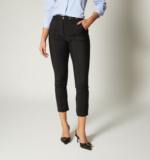 CHINO STYLE PANTS WITH SLIT AT THE HEM