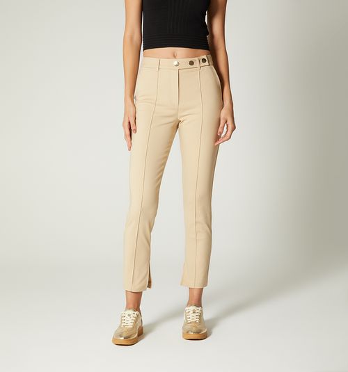 CHINO STYLE PANTS WITH SLIT AT THE HEM