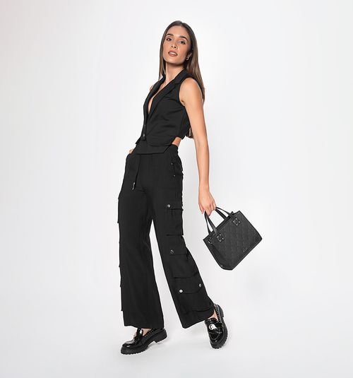 CARGO PANTS WITH ELASTIC WAISTBAND