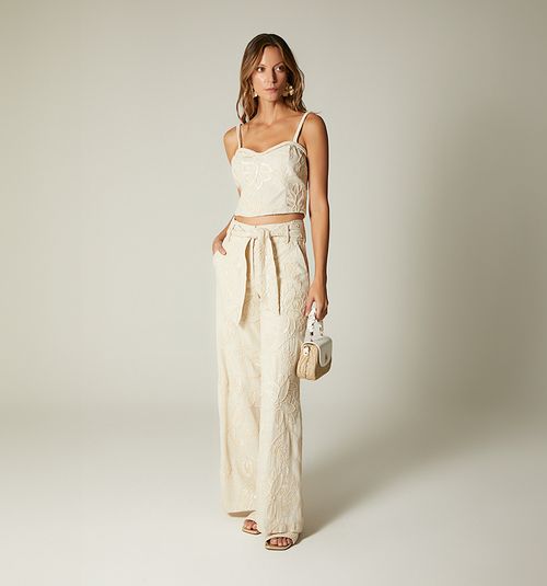 HIGH WAIST PALAZZO PANTS WITH BELT