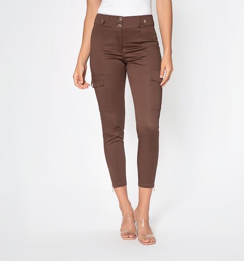 HIGH WAISTED FITTED PANTS WITH DETAIL