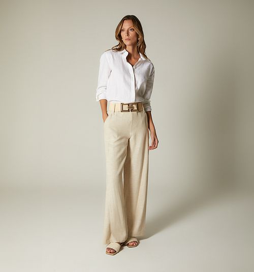 SUPER HIGH WAIST PALAZZO PANTS WITH BELT