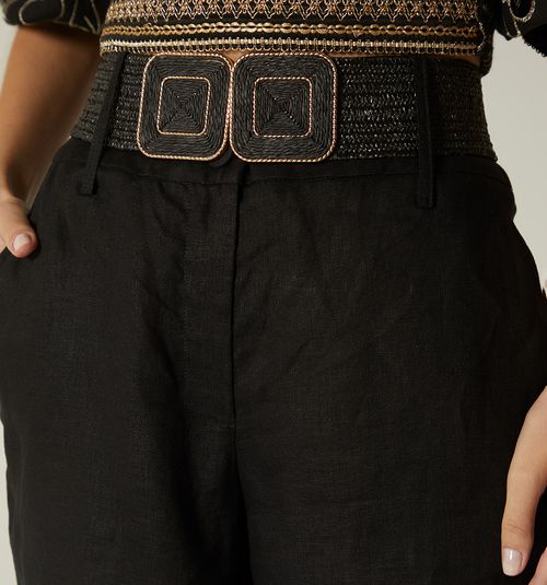 HIGH-WAIST PALAZZO PANTS WITH WIDE WAISTBAND