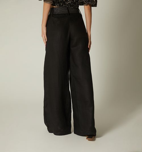 HIGH-WAIST PALAZZO PANTS WITH WIDE WAISTBAND