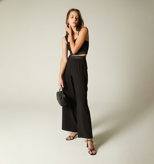 Wide Leg Pants with Elastic Waist