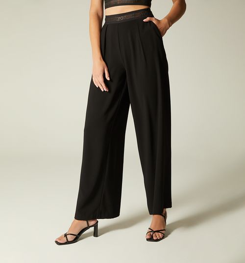 Wide Leg Pants with Elastic Waist