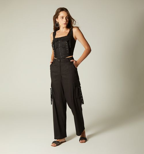 HIGH WAIST CARGO PANTS