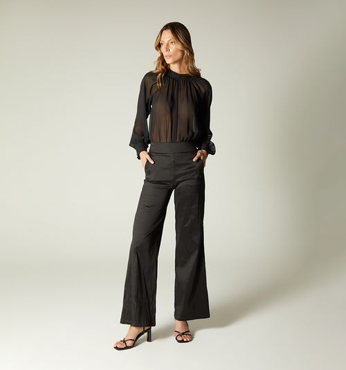 Wide Waistband Palazzo Pants