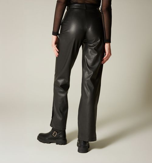 HIGH WAIST PANTS WITH HEM DETAIL