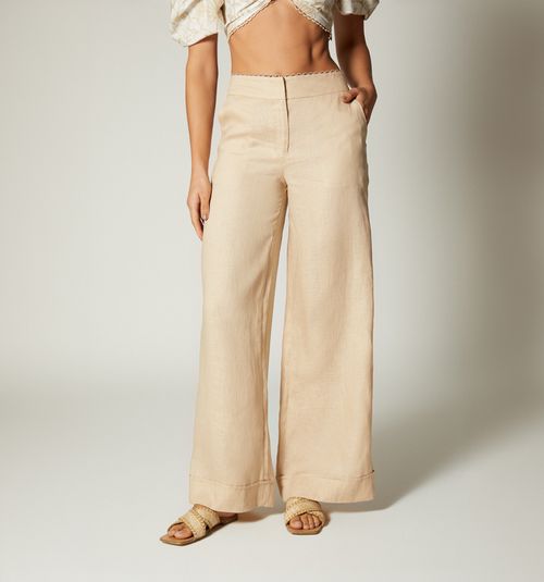 HIGH WAIST PALAZZO PANTS WITH BELT