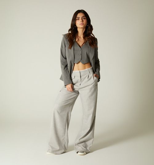 HIGH WAIST PALAZZO PANTS WITH DETAIL