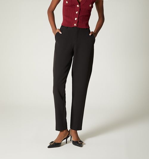 Pants with Satin Waistband