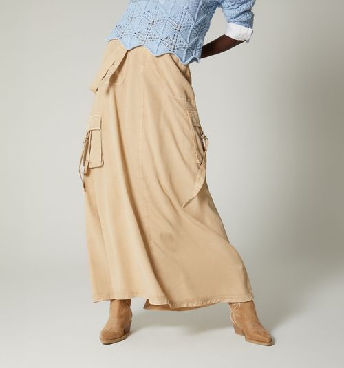 LONG SKIRT UTILITY POCKETS STRAPS