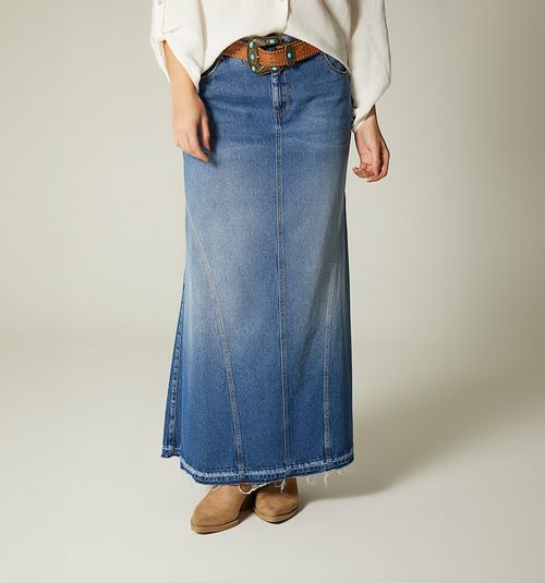 LONG SKIRT WITH BELT CUTS