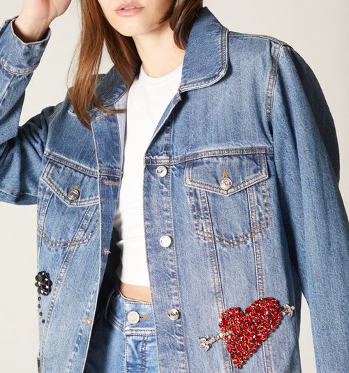 OVERSIZED JACKET WITH LOVE APPLIQUES