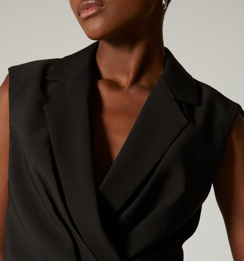 CROSS-FRONT VEST WITH DARTS
