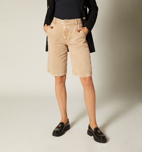 HIGH WAIST BERMUDA, CHINO POCKET, COLOR