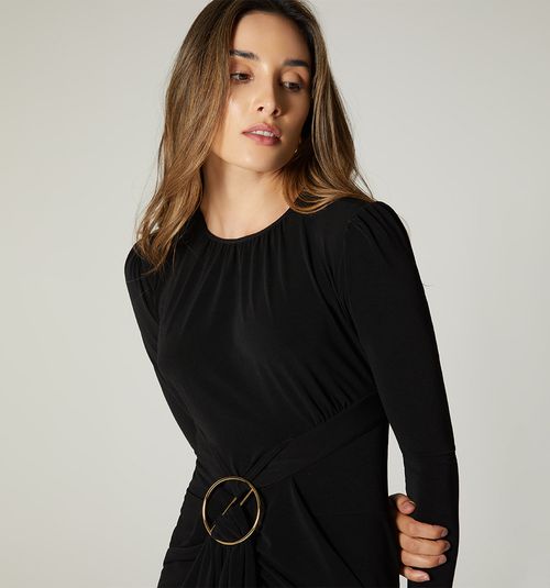 MIDI DRESS LONG SLEEVE WITH INSERT