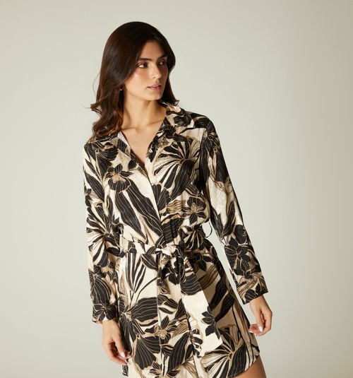 SHIRT DRESS 3/4 SLEEVE
