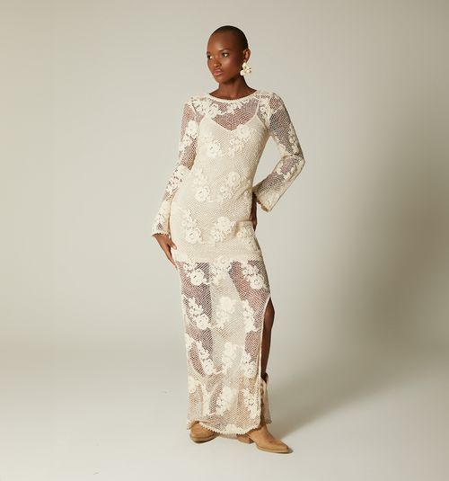 LONG CROCHET DRESS