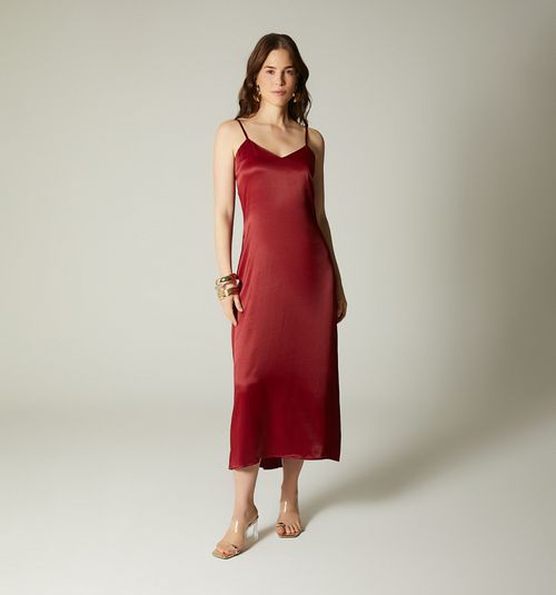 MIDI DRESS WITH STRAPS AND BELT