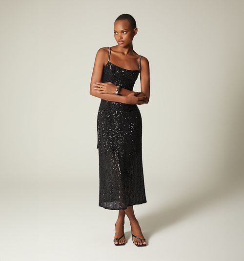 MIDI DRESS WITH TIE STRAPS