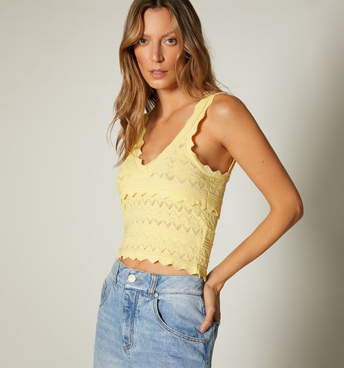 KNITTED STRAP BLOUSE