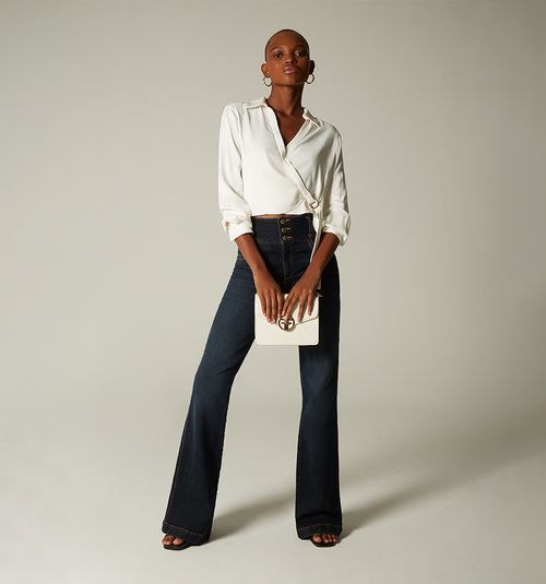 Long Sleeve Cross Front Blouse