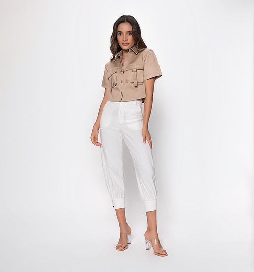 BOXY BLOUSE WITH UTILITY POCKETS