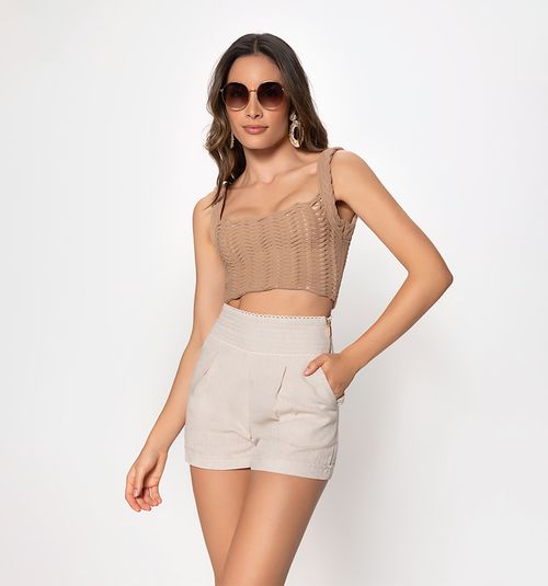 CROP TOP WITH RELIEF WAVES
