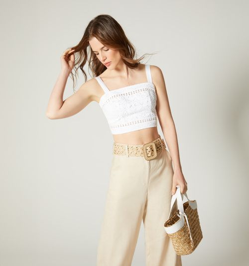 Blouse with Tie Straps on Back